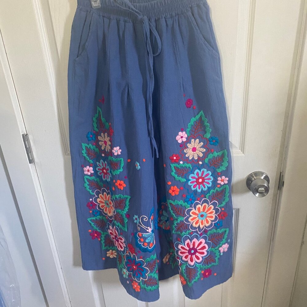 Beautiful Embroidered Palazzo Pants